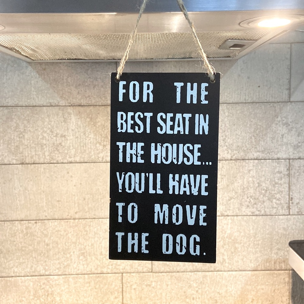 dog sign/ plaque